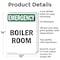 Signmission Boiler Room, 10 in W x Rectangle, Aluminum OS-2PACK-EM-A-1014-V-10441 - alternate 5
